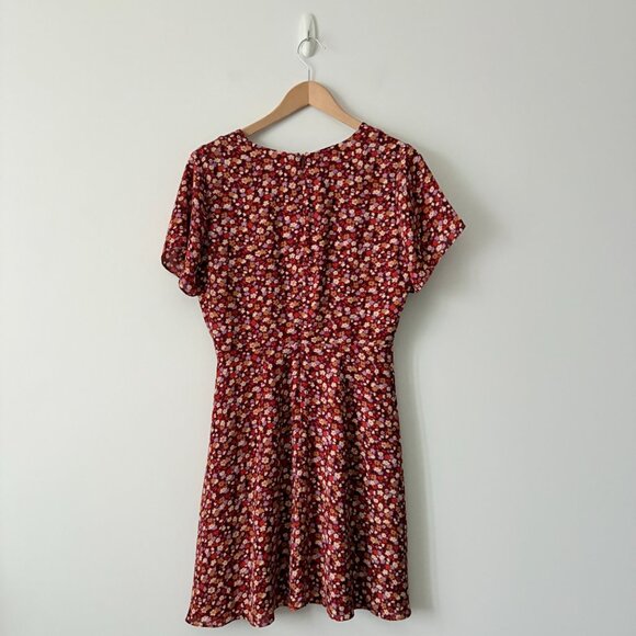 Madewell V-Neck Button-Front Mini Dress in Spring Prairie Size 4 - Picture 4 of 7